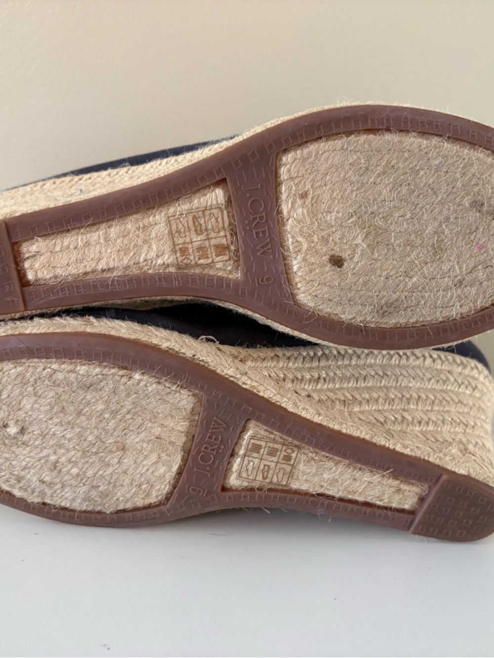 J. Crew Navy Espadrille Wedge Pumps - Picture 6 of 6